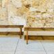 Pair of vintage side tables with 2 shelves