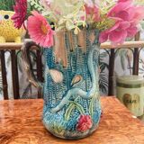 Vintage slip pitcher vase