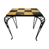 Table d'appoint en fer forgé vintage