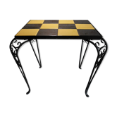 Vintage wrought iron side table 60's