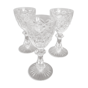 Set de 3 verres ancien cristal