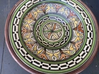 Oriental hand painted decorative cup signed safi Morocco vintage