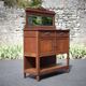 Buffet desserte bois vintage, meuble avec miroir, meuble de rangement