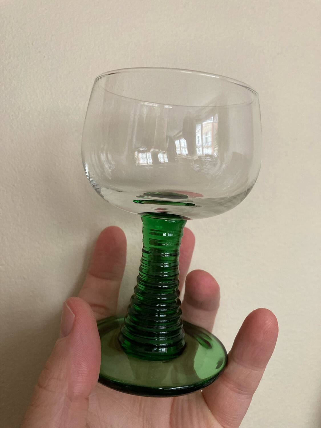 Roemer green stemmed glasses
