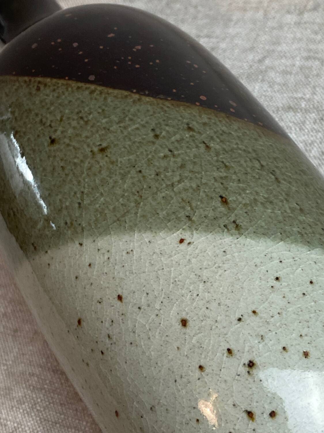 Glazed stoneware vase signed Charles Hair