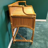 Vintage bamboo and rattan desk