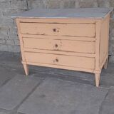 Patinated Directoire chest of drawers