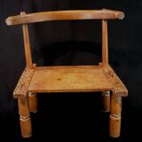 Ancienne et authentique chaise baoulé baule akan - côte d'ivoire