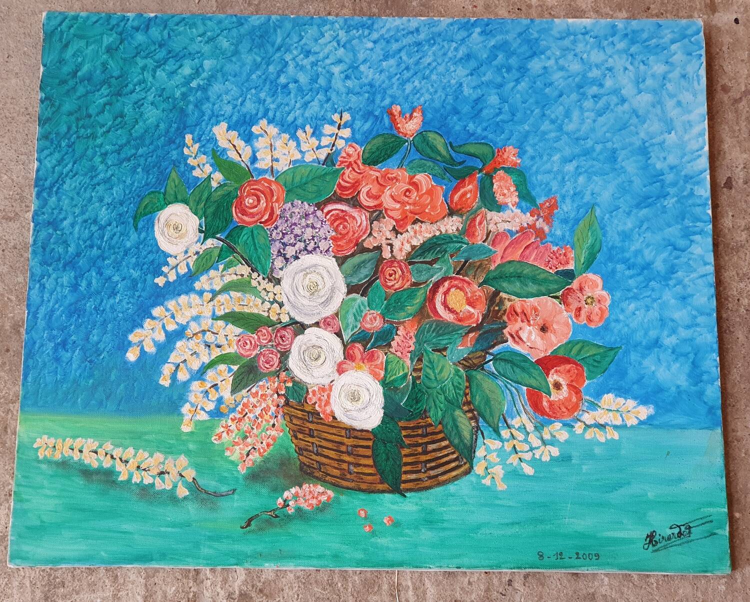 Tableau bouquet fleurs