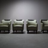 Set of four Art Deco armchairs, 1930-1950