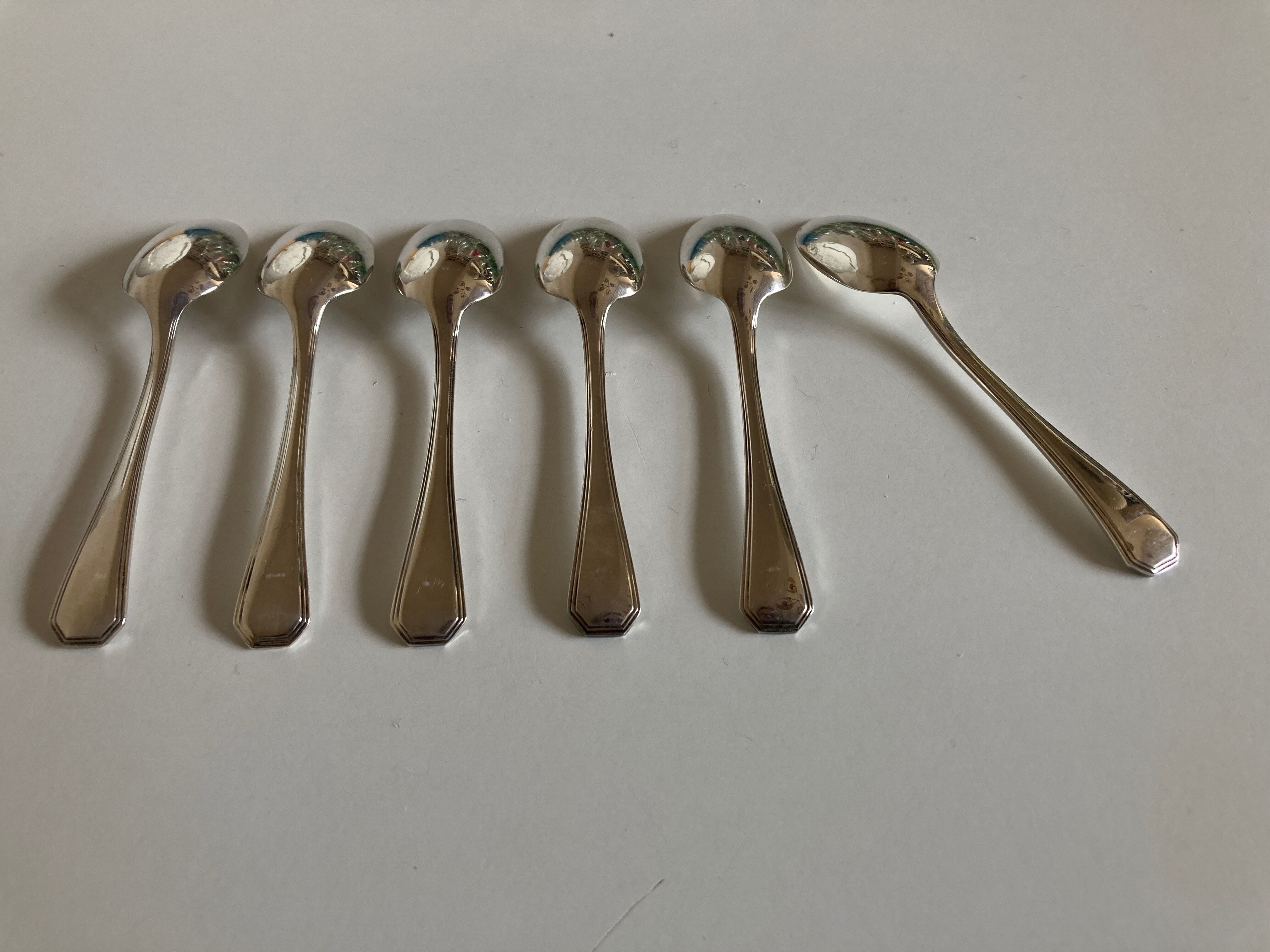 Set of 6 espresso spoons America Christofle Luc Lanel 1930