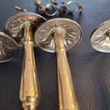 Antique brass curtain tiebacks - Set of 4