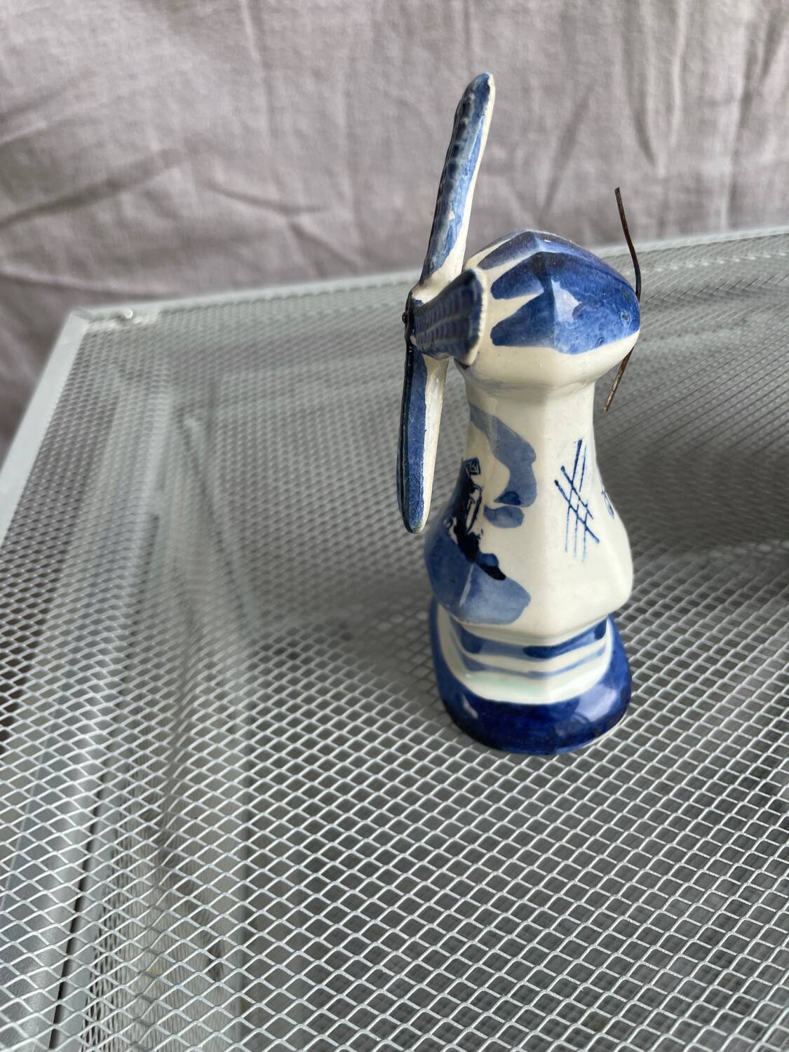 Lot of old Delft vase and mill