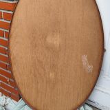 Grand miroir biseauté ancien laiton