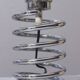 Pair of vintage chrome & opaline spring lamps 1970s