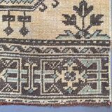 Distressed turkish runner 350x75 cm wool vintage tribal rug