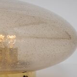 Large smoked glass ceiling light by Limburg, Germany, 1960s.