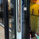 Vintage design floor lamp in chrome and white metal 70'