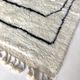 Moroccan Berber carpet Beni Ouarain with black graphic patterns 2.4x1.58m
