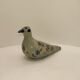 Ceramic dove bird, glazed with hand-painted floral decoration, vintage.