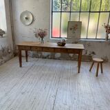 Farmhouse table pine multi-drawers