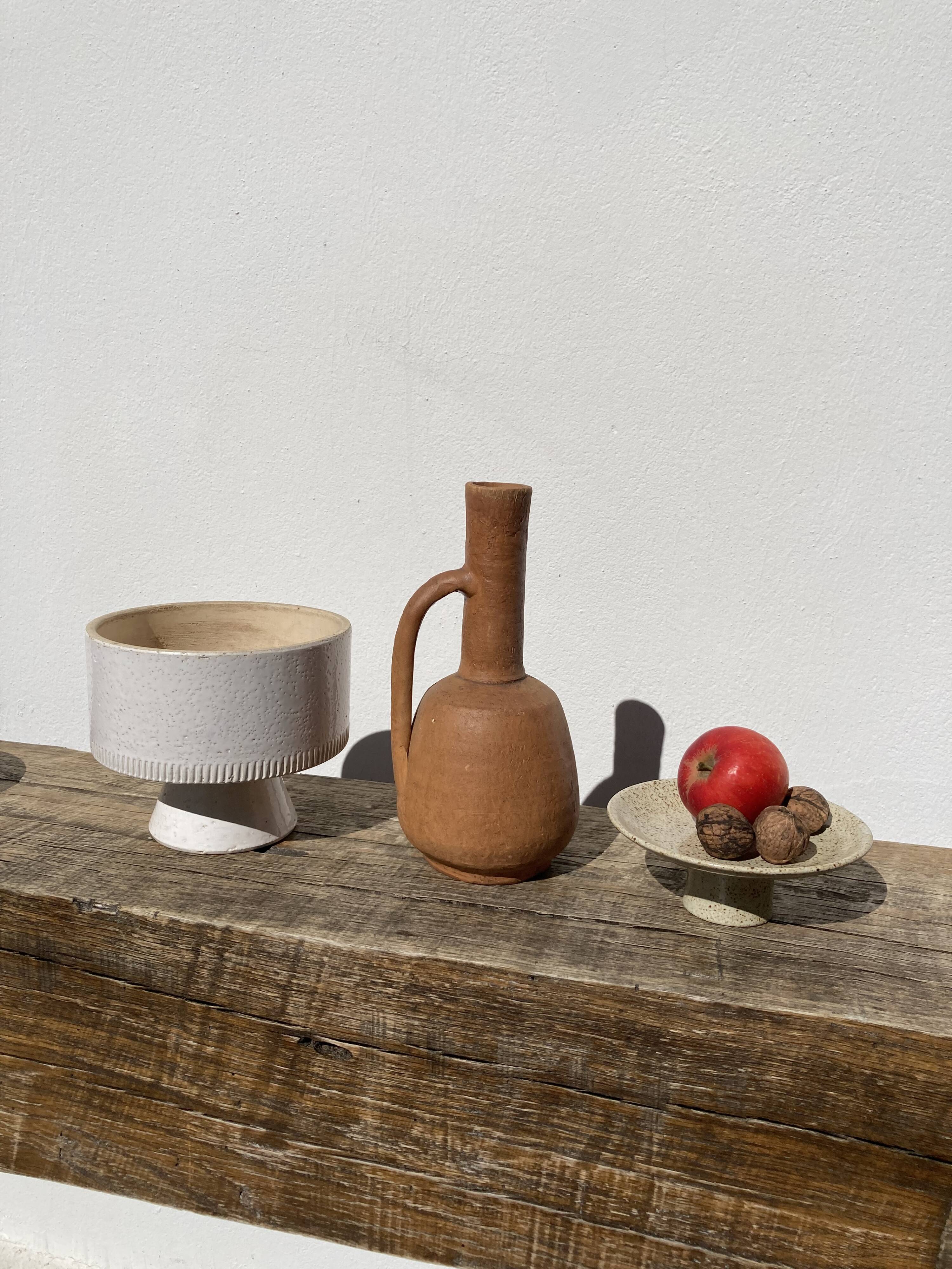 Pottery in terracotta jar in ancient ceramic signed ethnic