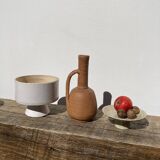 Pottery in terracotta jar in ancient ceramic signed ethnic