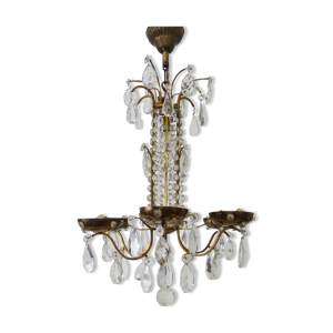 lustre cage en bronze