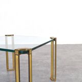 Hollywood Regency Brass and Glass Coffee Tables by Peter Ghyczy, 1970s, Set