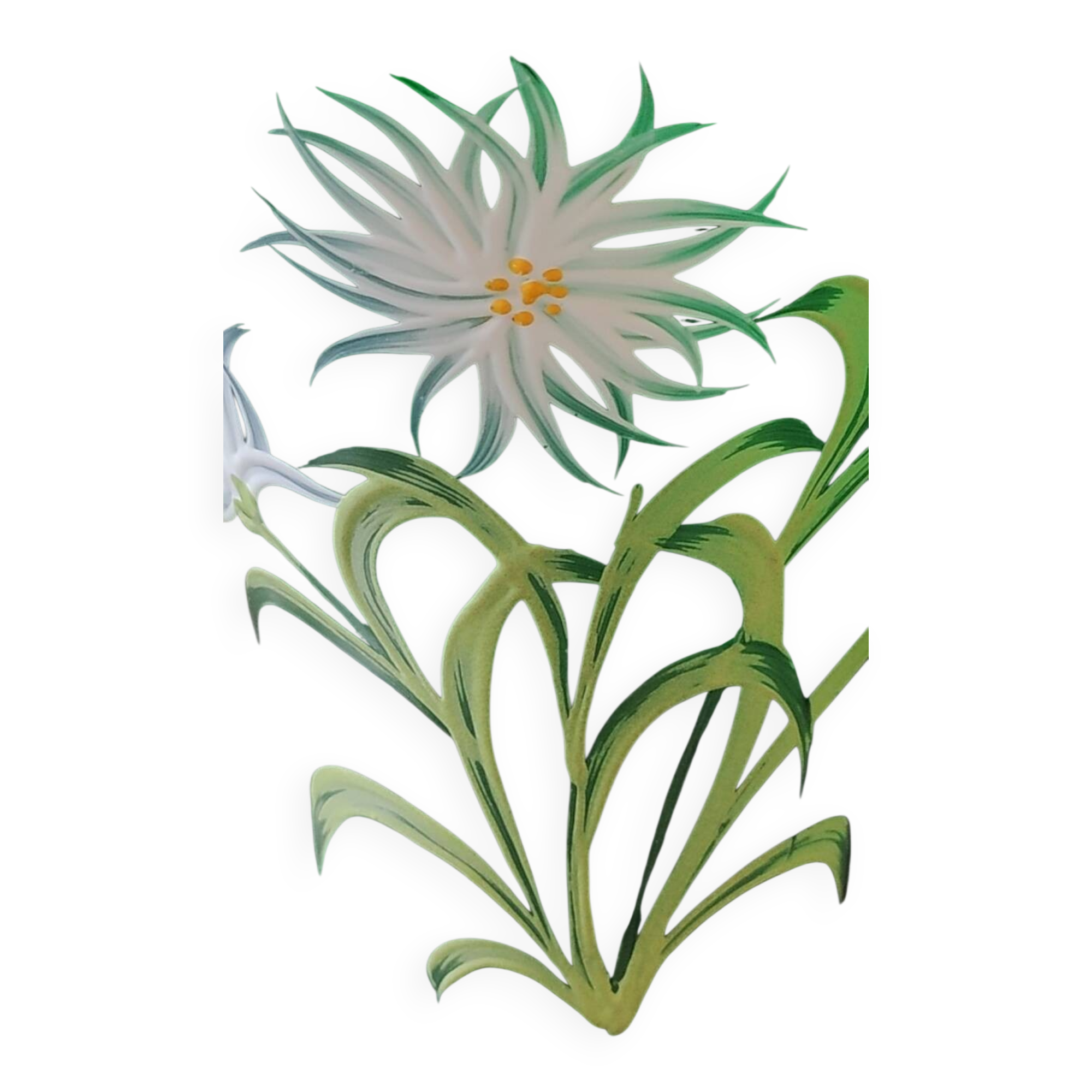 Monaco/Monte Carlo Glassworks vase. Emerald green blown glass