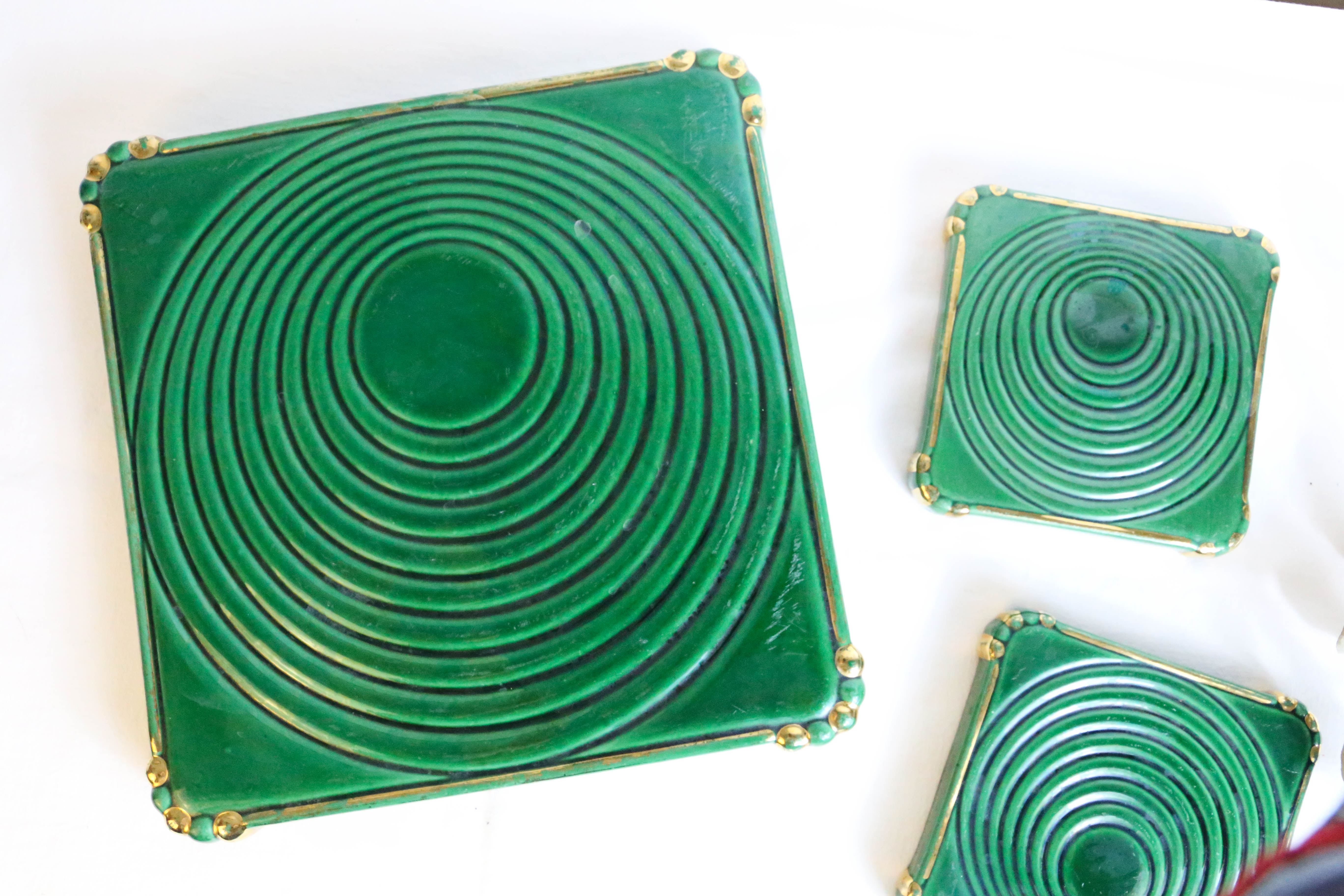 Underside and underside of bottles, art deco, vintage