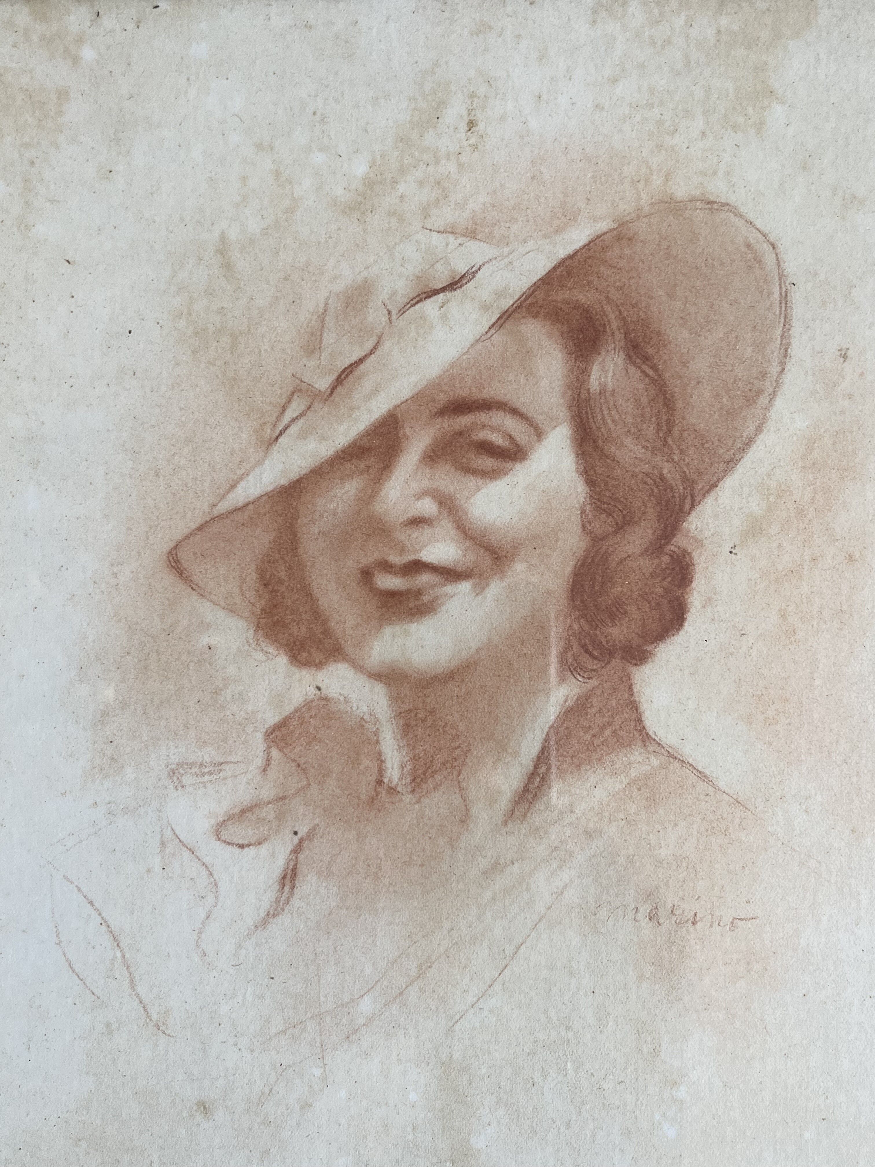Portrait de femme au chapeau