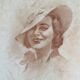 Portrait de femme au chapeau