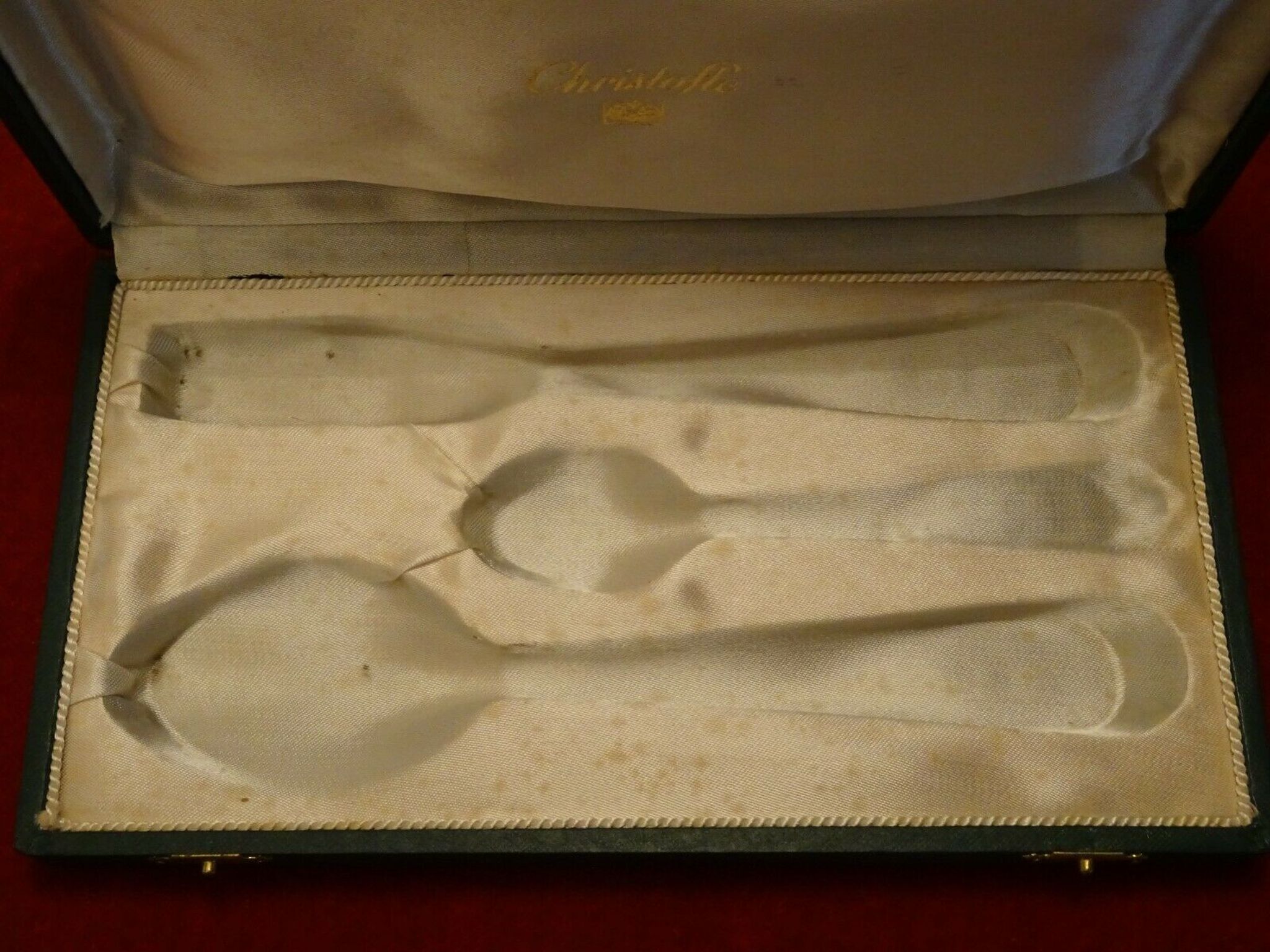 Christofle Vendôme box spoon fork small silver metal spoon