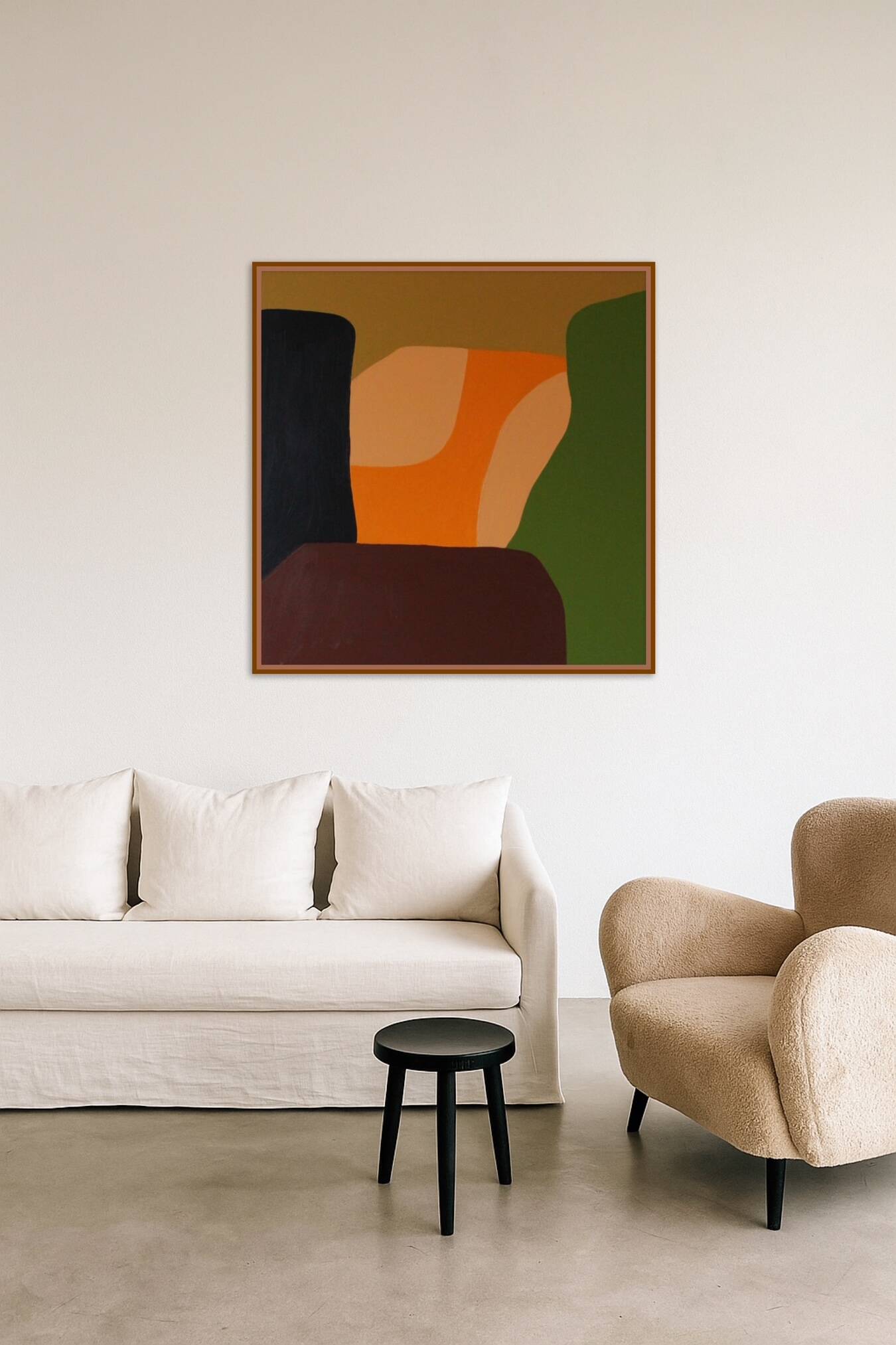 Modern abstract art signed 80x80cm