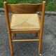 Paire de chaises en bois et paille – années 50-60