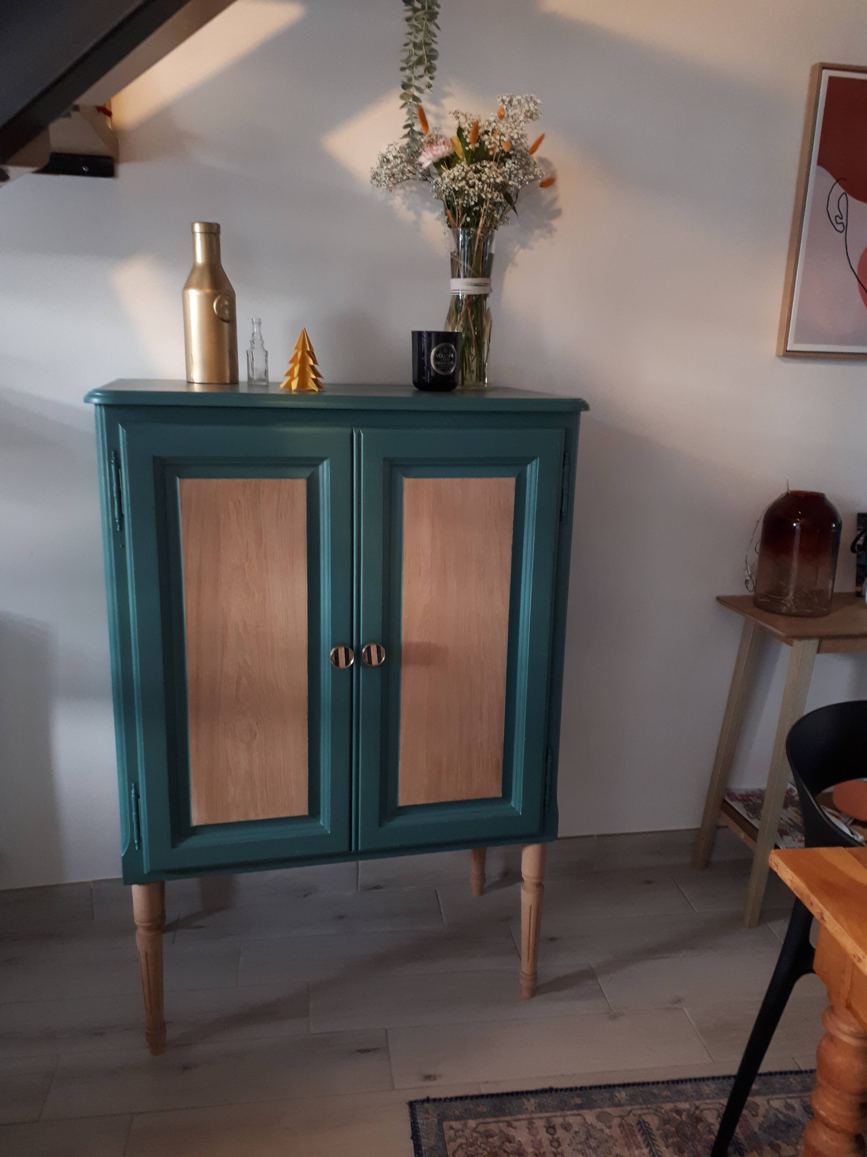 Wooden furniture on legs