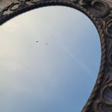 2 miroirs ovales anciens en métal