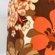35 cm lampshade printed with vintage 70s flowers for suspension or lamp.