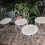 2 armchairs & 2 chairs, wrought iron1950