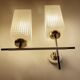 Pair of vintage architectural wall lights, 1960s