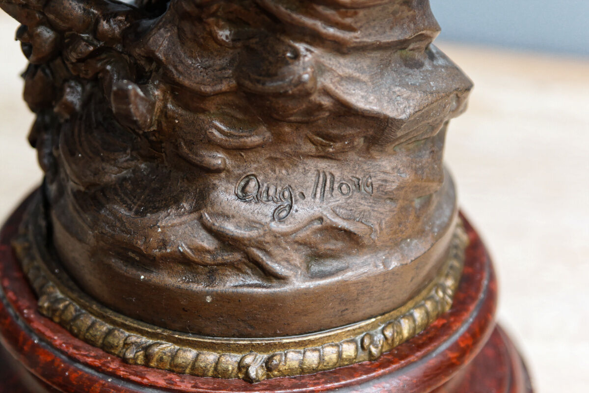 Lamp foot signed Auguste Moreau
