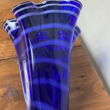 vase mouchoir bleu cobalt