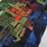 Abstract high pile rya rug from Gilde Muster, 1970