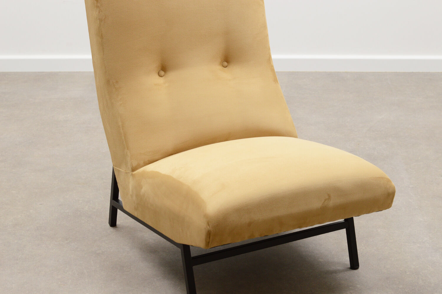 Set of 2 high back lounge chairs, 60s France.