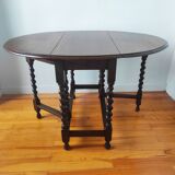 Antique folding table Gateleg solid oak