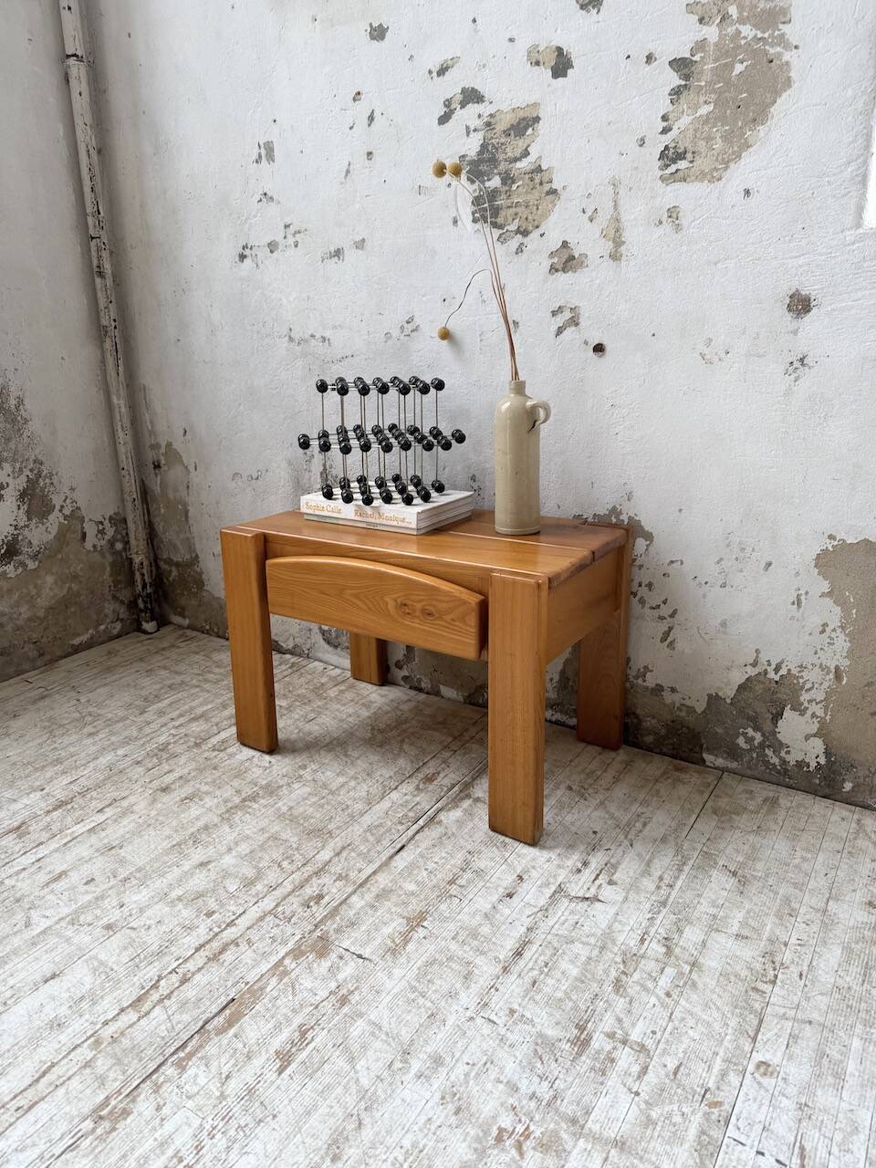 Solid elm bedside table Maison Regain