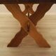 Solid oak dining table by Henning Kjærnulf, Denmark, 1960s