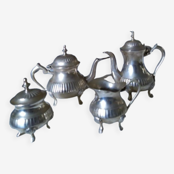 Silver metal coffee set