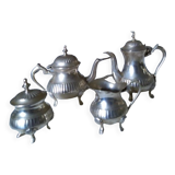 Silver metal coffee set